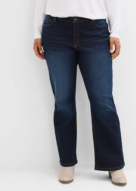 Džíny Bootcut, Mid Waist, bonprix