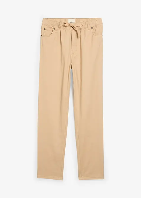 Kalhoty bez zapínání z čisté bavlny, Regular Fit, Straight, bonprix