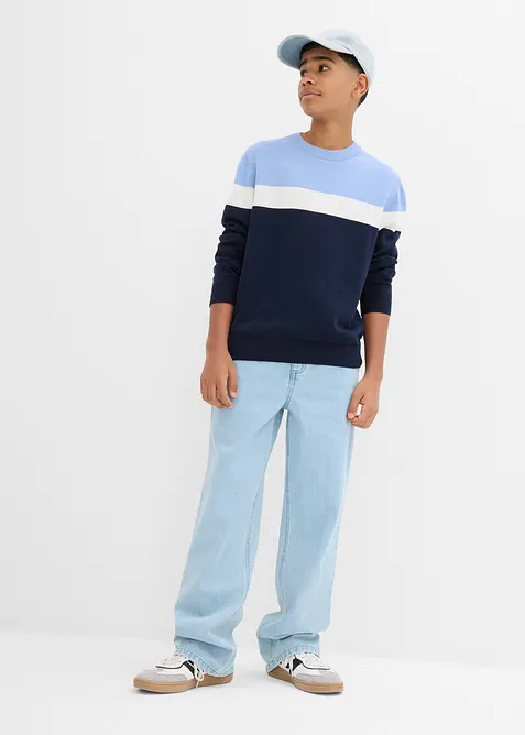 Džíny Loose Fit bez zapínání, s pohodlným pasem, Straight, bonprix