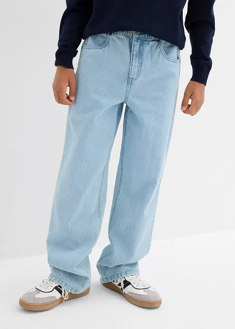 Džíny Loose Fit bez zapínání, s pohodlným pasem, Straight, bonprix