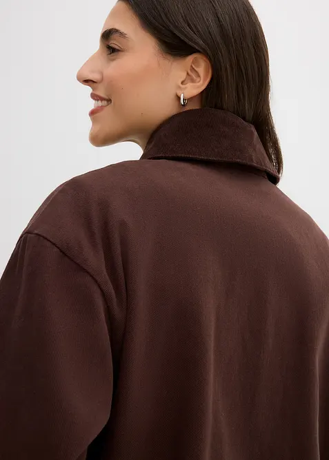 Lehká keprová bunda s manšestrovým límcem, bonprix