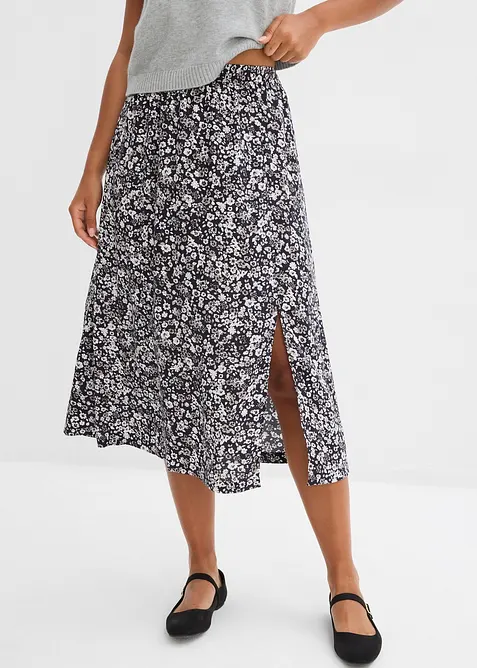 Midi sukně z viskózy, bonprix