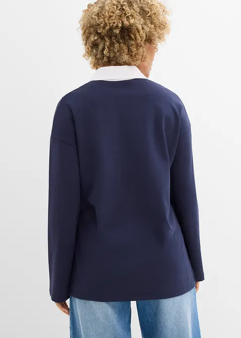 Triko polo z interlocku, bonprix