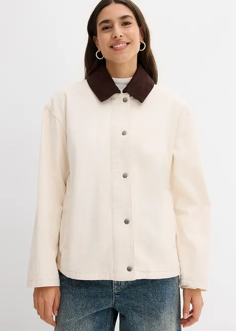 Lehk&aacute; keprov&aacute; bunda s man&scaron;estrov&yacute;m l&iacute;mcem, bonprix