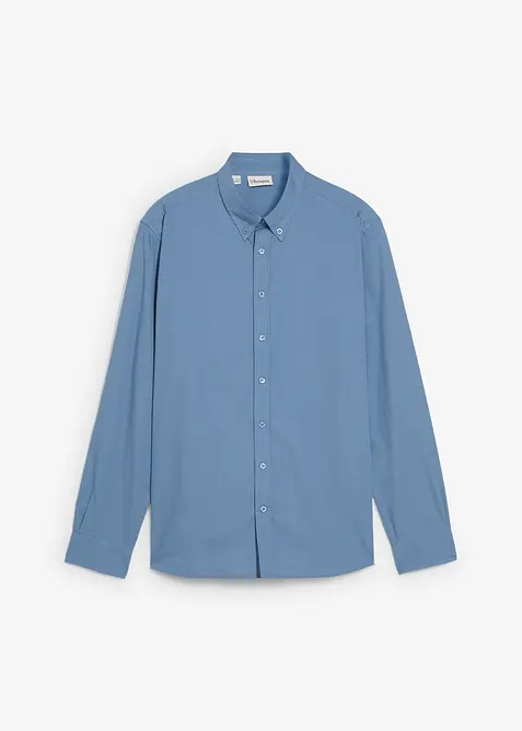 Košile s dlouhým rukávem s nášivkami, z čisté bavlny, bonprix