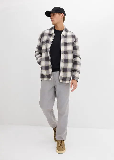 Flanelová košilová bunda s lehkou podšívkou, bonprix