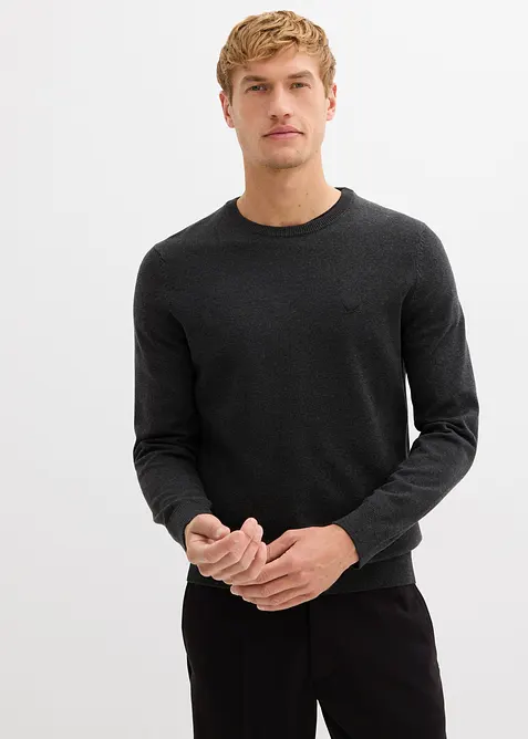 Svetr z jemného úpletu s čistou bavlnou, bonprix