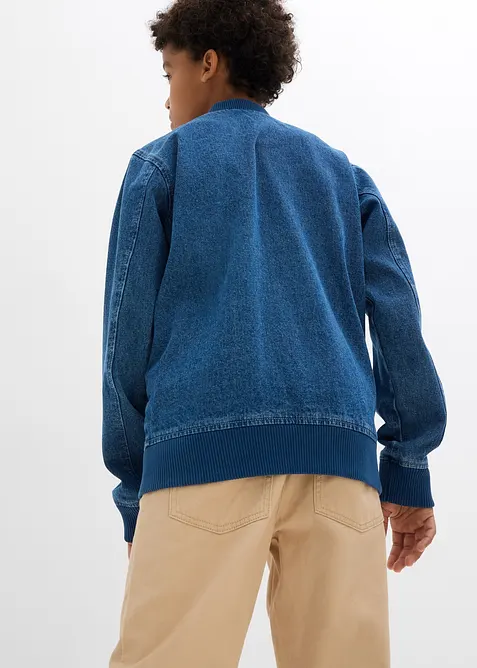 Džínová bunda ve tvaru bluzonu, z čisté bavlny, bonprix