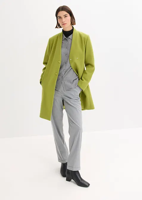 Krátký kabát ve vlněném vzhledu, bonprix