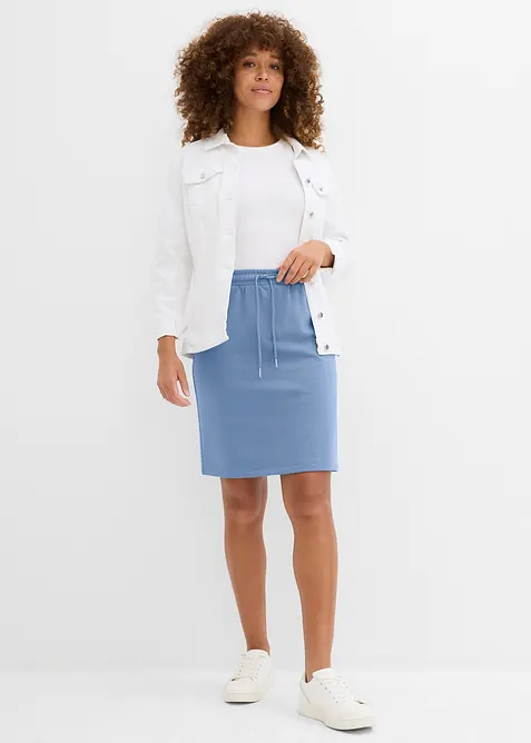 Tepláková sukně s kapsami, bonprix