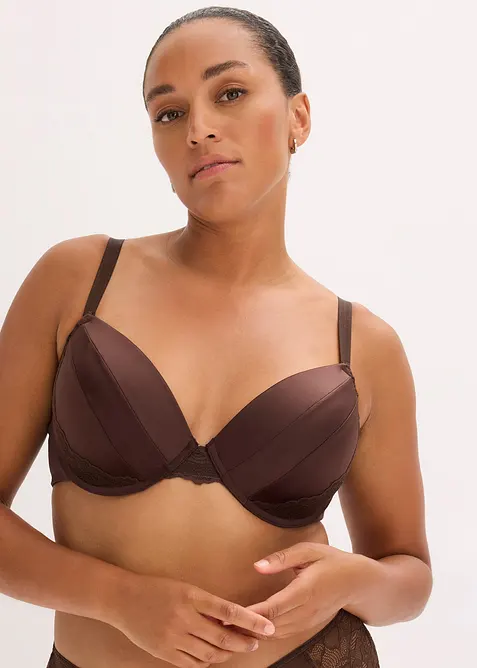 Vyztužená podprsenka s luxusním lesklým efektem, bonprix