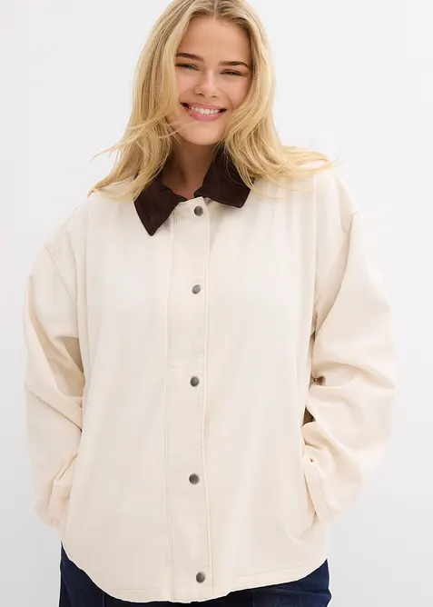 Lehk&aacute; keprov&aacute; bunda s man&scaron;estrov&yacute;m l&iacute;mcem, bonprix