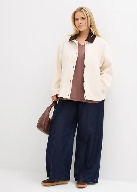 Lehk&aacute; keprov&aacute; bunda s man&scaron;estrov&yacute;m l&iacute;mcem, bonprix