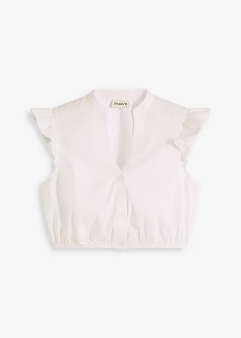 Halenka v krojovém stylu, se stojáčkem a rýšky na rukávech, bonprix