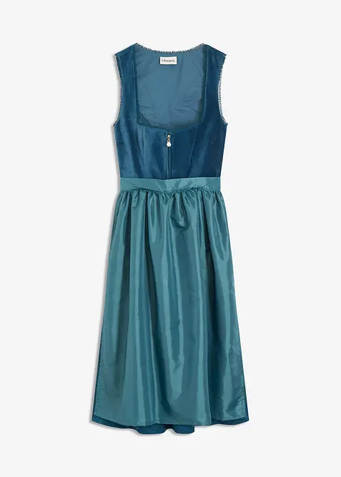 Kroj ve stylu dirndl se sametem, v délce midi (2dílná souprava), bonprix