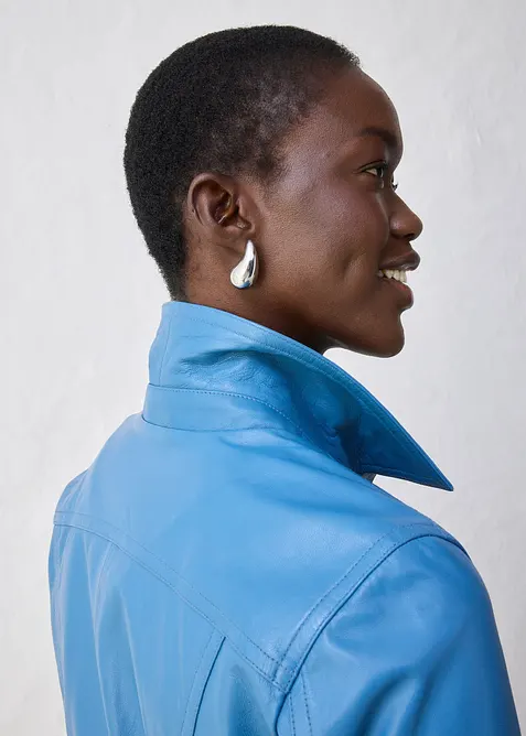 Kožená bunda z jehněčí kůže nappa, bonprix