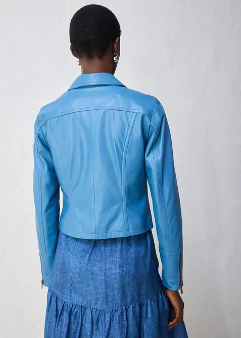 Kožená bunda z jehněčí kůže nappa, bonprix