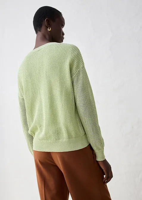 Ažurový pletený kabátek, bonprix