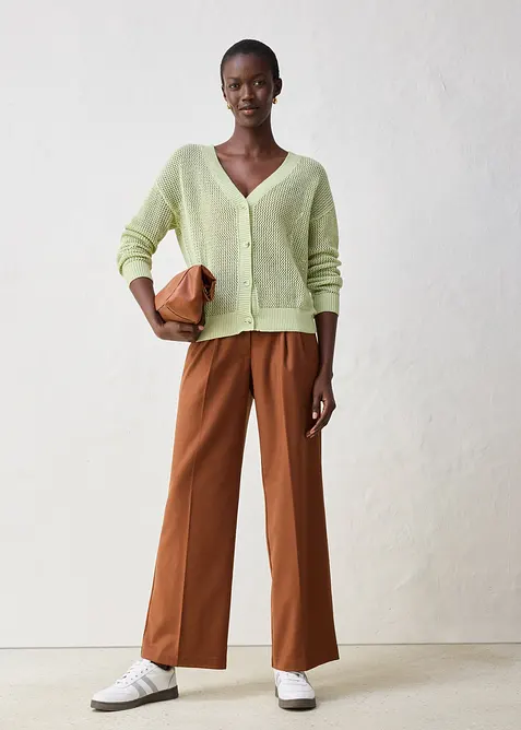 Ažurový pletený kabátek, bonprix