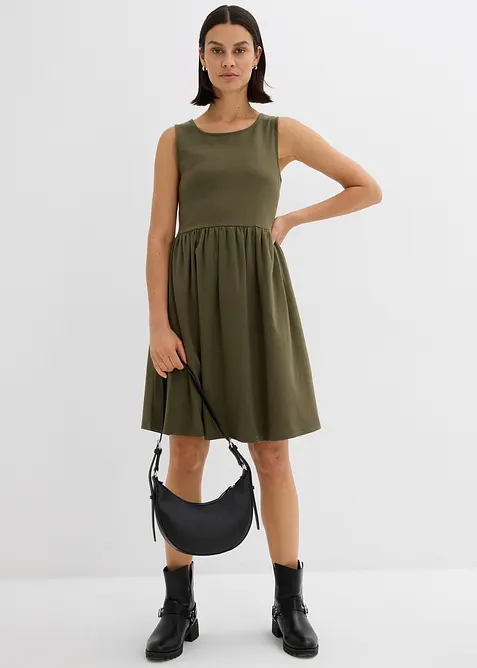 Úpletové šaty s kapsami, z čisté bavlny, bonprix