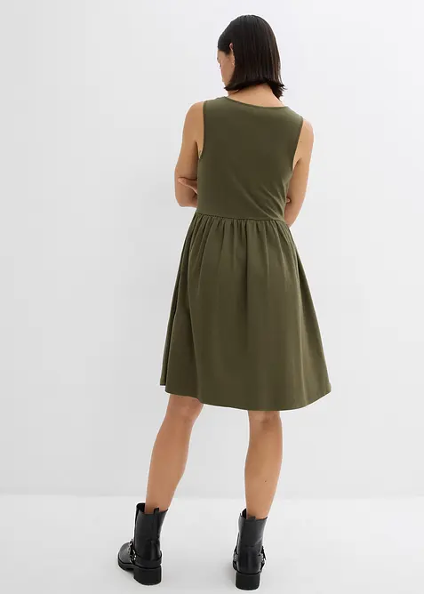 Úpletové šaty s kapsami, z čisté bavlny, bonprix