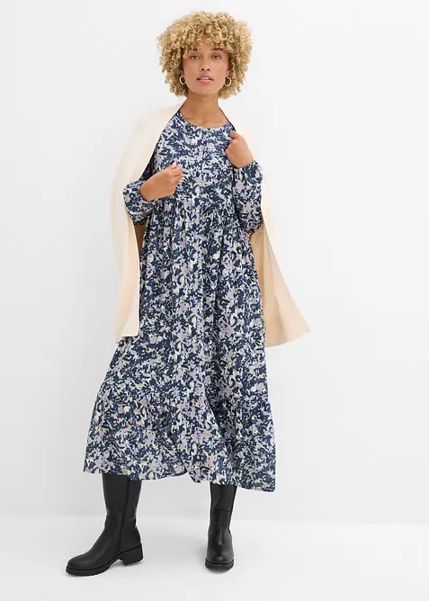 Halenkové šaty ze splývavé viskózy, bonprix