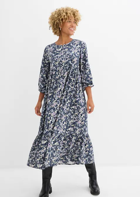 Halenkové šaty ze splývavé viskózy, bonprix