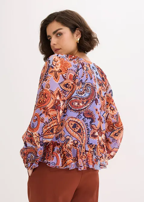 Šifonová halenka s volány, bonprix