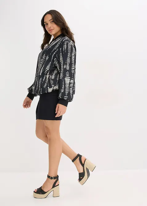 Bluzon ze spl&yacute;vav&eacute;ho sat&eacute;nu, bonprix