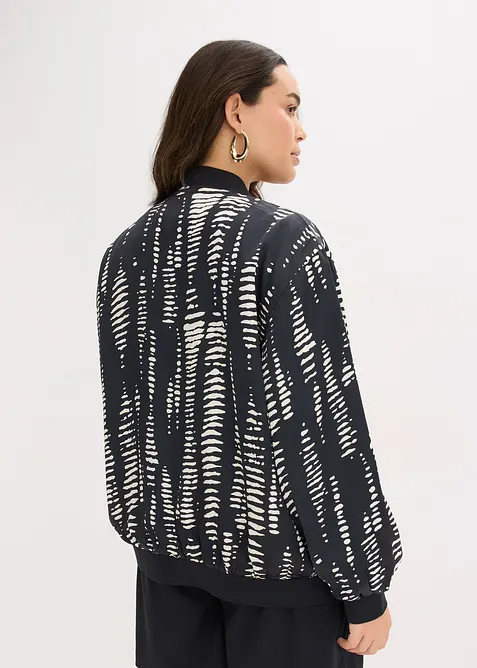 Bluzon ze spl&yacute;vav&eacute;ho sat&eacute;nu, bonprix