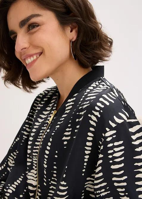 Bluzon ze splývavého saténu, bonprix