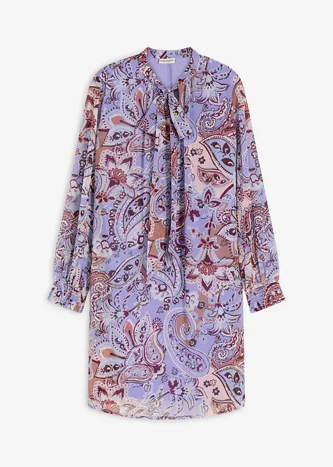 Šifonové tunikové šaty s vázačkou, bonprix