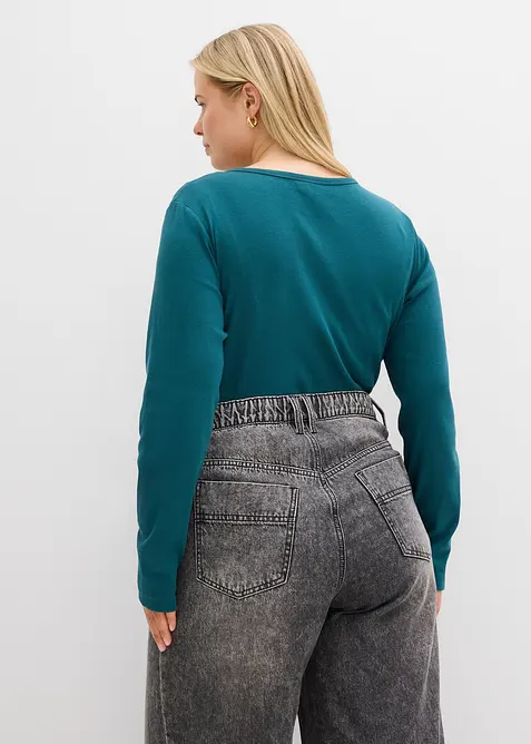 Žebrovan&eacute; body s čistou organickou bavlnou, bonprix