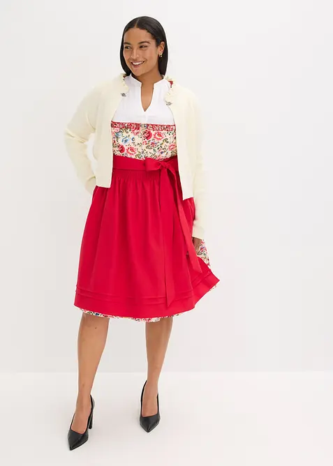 Kroj ve stylu dirndl s vyšívanou zástěrou (2dílná souprava), bonprix