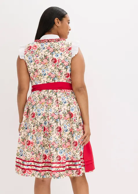 Kroj ve stylu dirndl s vyšívanou zástěrou (2dílná souprava), bonprix