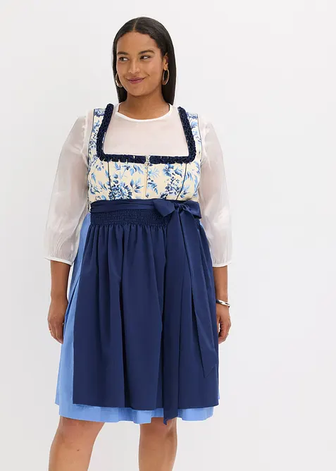 Kroj ve stylu dirndl s vyšívanou zástěrou (2dílná souprava), bonprix