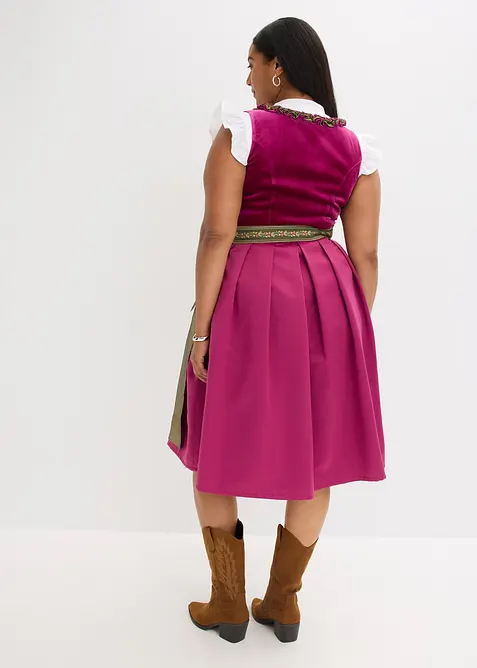 Kroj Dirndl se sametem, v délce midi (2dílná souprava), bonprix