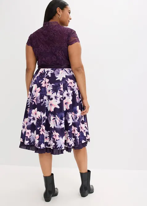 Kroj ve stylu dirndl, s výšivkou a sametovou sukní (2dílná souprava), bonprix