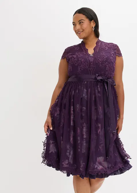 Kroj ve stylu dirndl, s výšivkou a sametovou sukní (2dílná souprava), bonprix