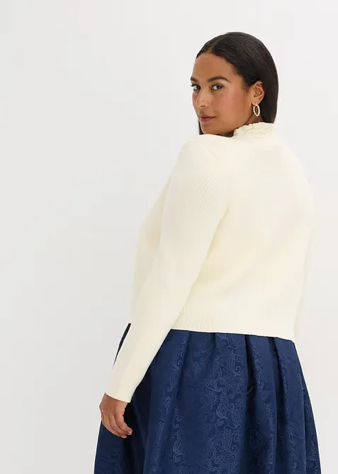 Krojový pletený kabátek, bonprix