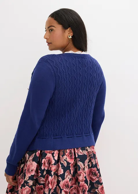 Krojov&yacute; pleten&yacute; kab&aacute;tek, bonprix