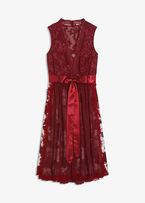 Kroj ve stylu dirndl, s výšivkou a sametovou sukní (2dílná souprava), bonprix