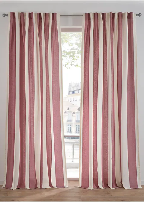 Závěs s pruhy a recyklovaným polyesterem (1 ks), bonprix