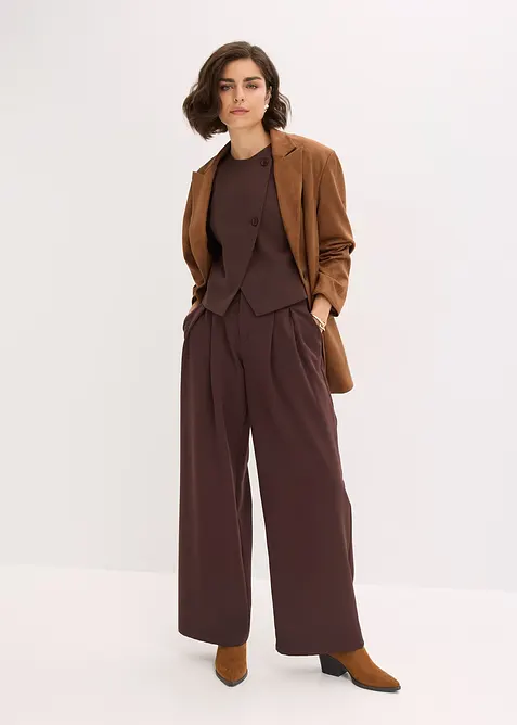 Kalhoty se sklady v pase, bonprix