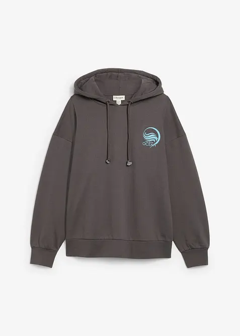 Mikina s kapuc&iacute;, z čist&eacute; bavlny, bonprix