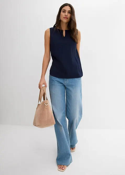 Halenkový top z měkké viskózy, bonprix