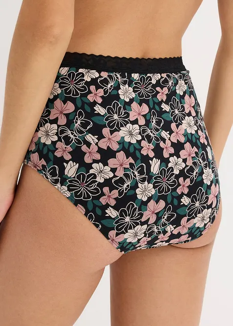 Vysoké kalhotky s organickou bavlnou (4 ks v balení), bonprix