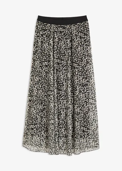 Žerzejov&aacute; s&iacute;ťovan&aacute; sukně, bonprix