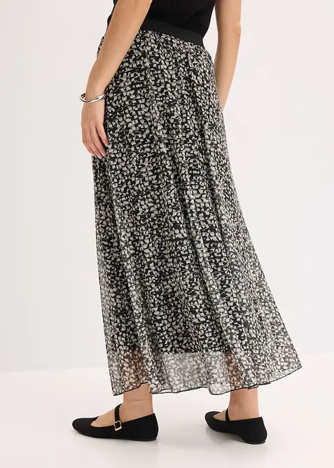 Žerzejov&aacute; s&iacute;ťovan&aacute; sukně, bonprix