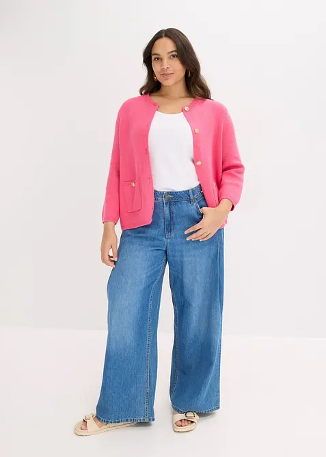 Pletený kabátek z bavlny, bonprix